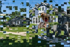 Out of Context (Blue with Red Door Porch and Gray)