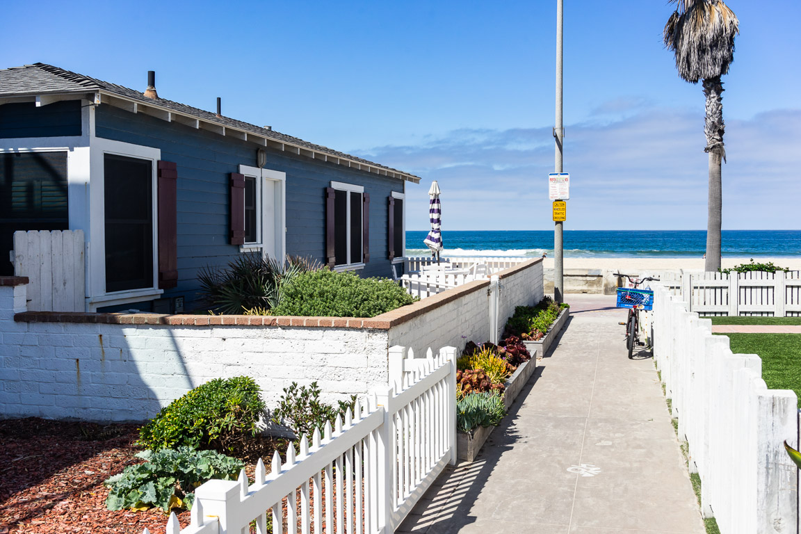 Blue Cottage on the Ocean