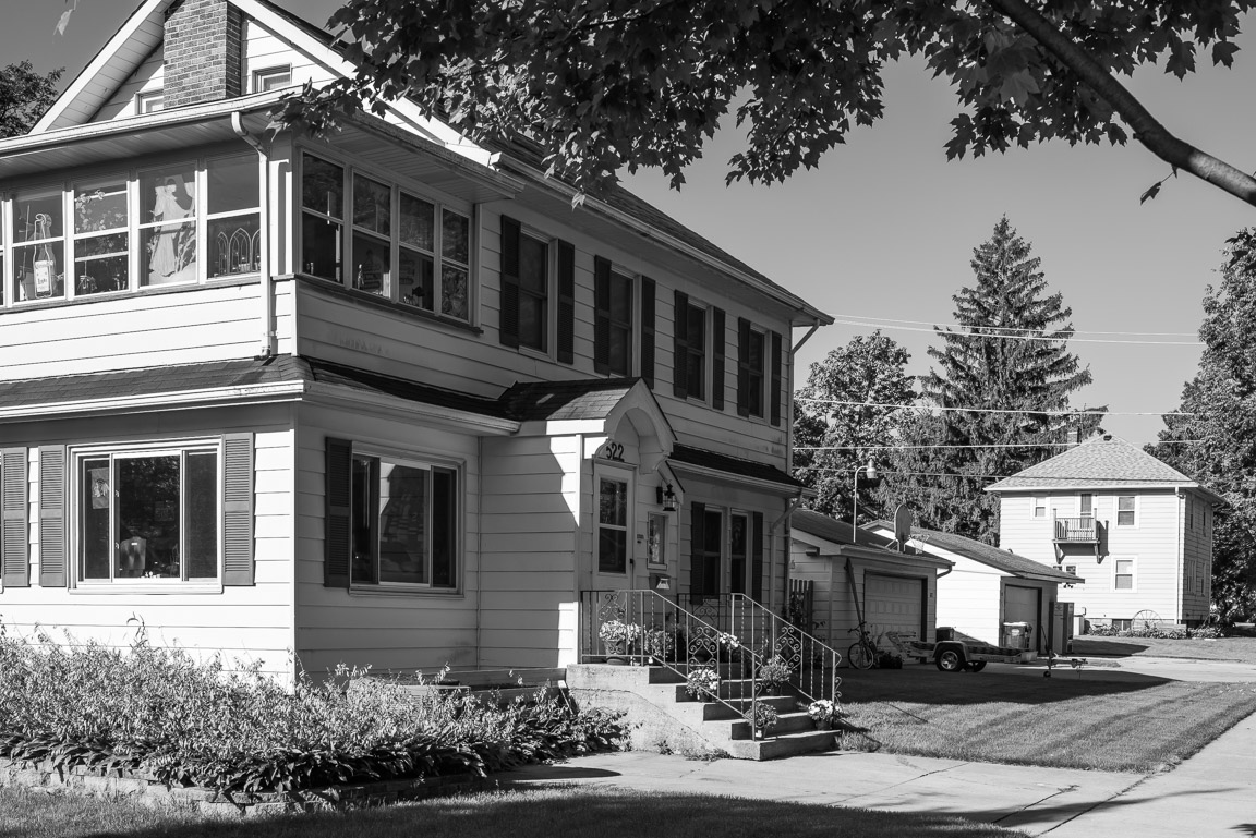 Houses - White Sunroom and Neighbor