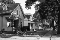 Houses - Tan and Red with Short Fence