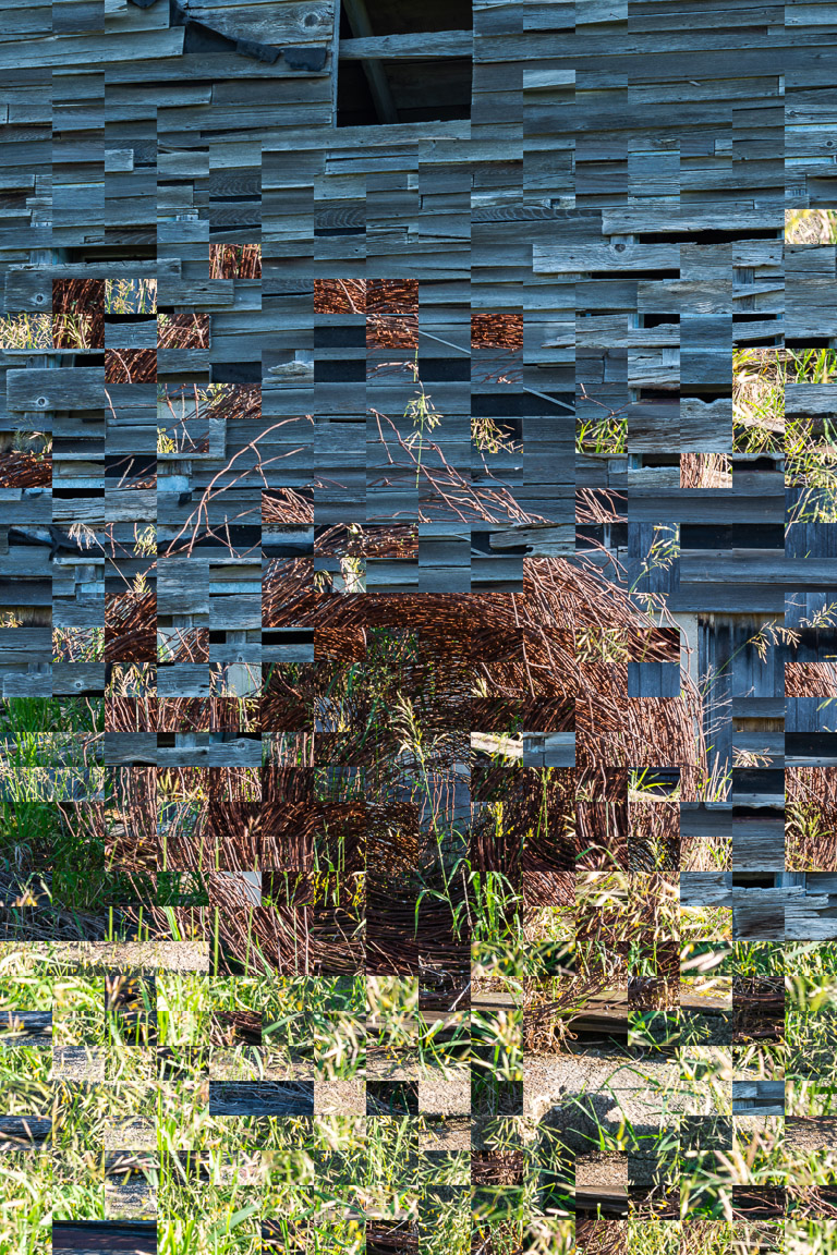 Out of Context (Barbed Wire Spool Wooden Wall)