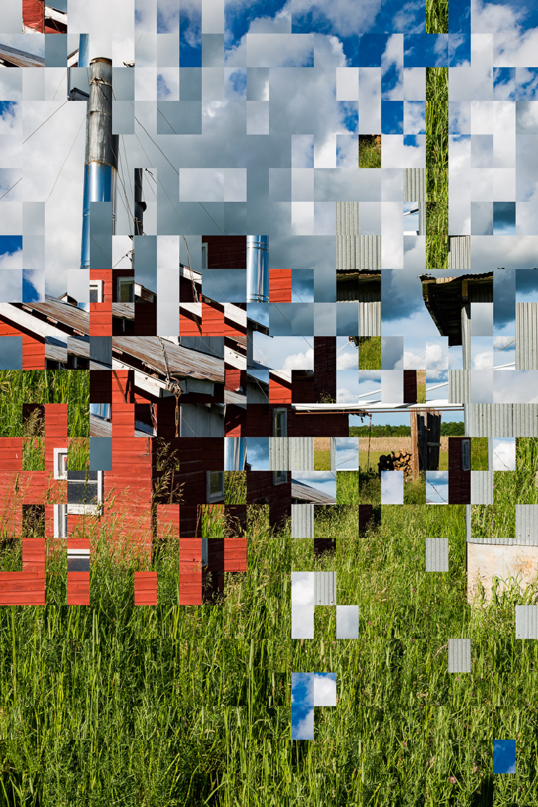 Out of Context (Sky and Grass between Buildings)