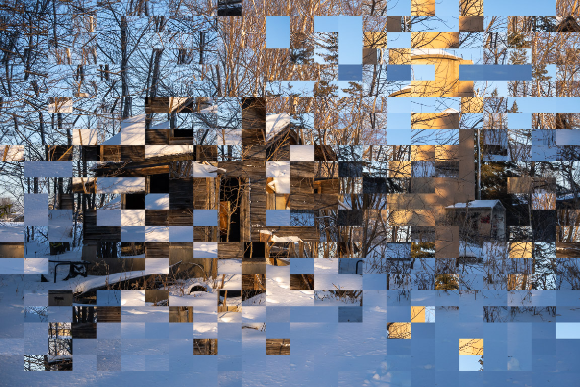 Out of Context (Wooden Building Silo Winter 007)