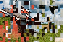 Out of Context (Sky and Grass between Buildings)