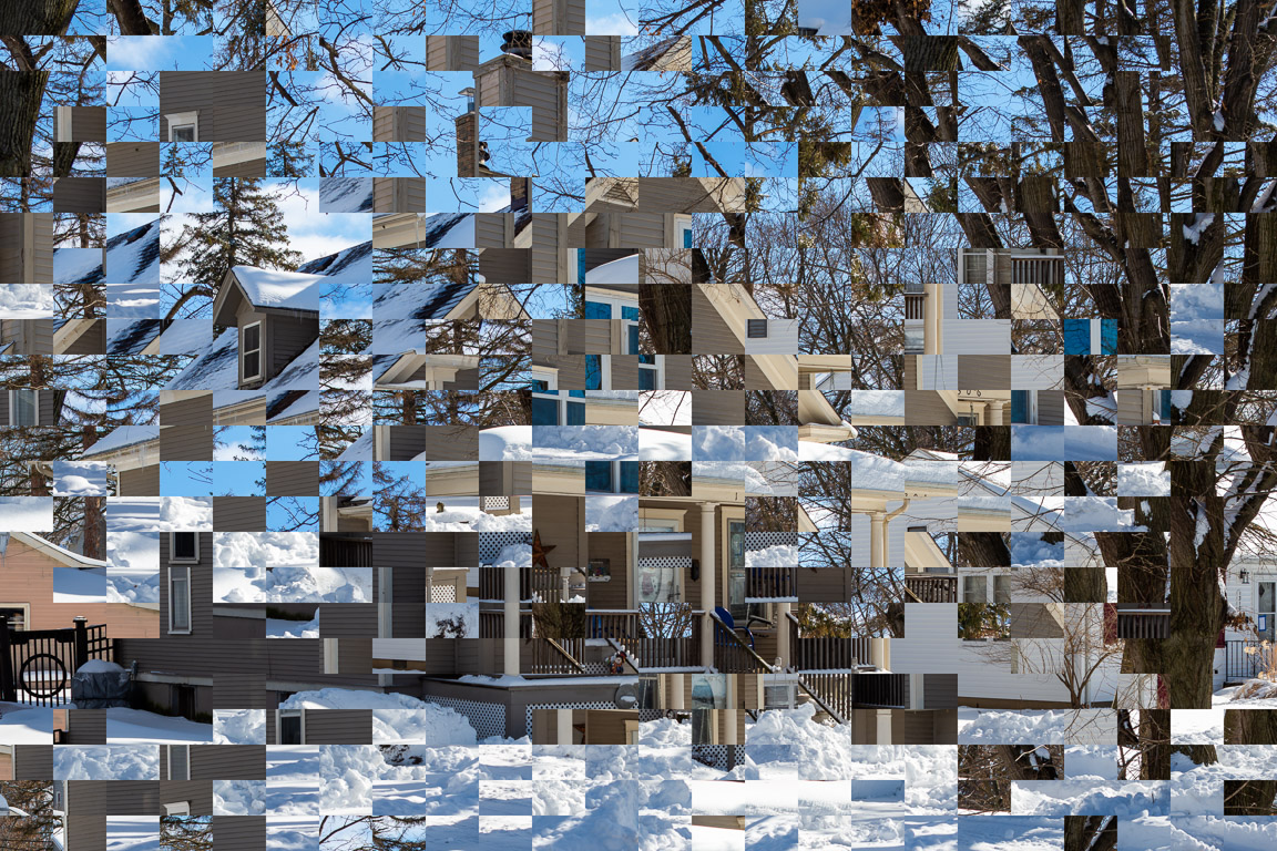 Out of Context (Gray House Snow-covered Porch)