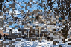 Out of Context (Gray House Snow-covered Porch)