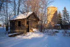 Wooden Building Silo Winter 007