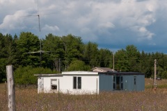 White Trailer and Clouds